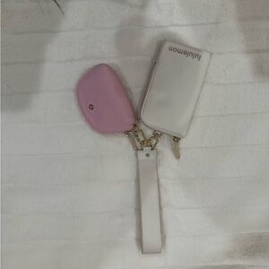 lululemon athletica Pink and White Wristlet Set